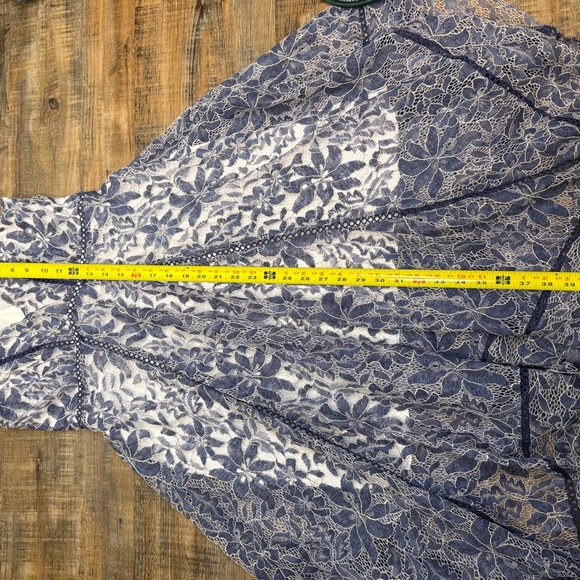 Just Taylor Blue Lace Fit & Flare Dress Size 2 Wedding Guest - Picture 4 of 6